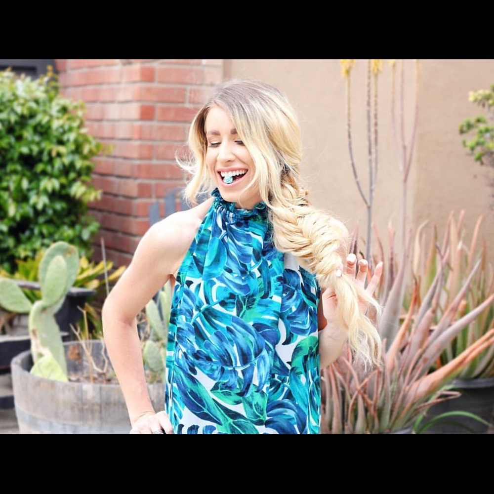 Blue backless maxi dress
